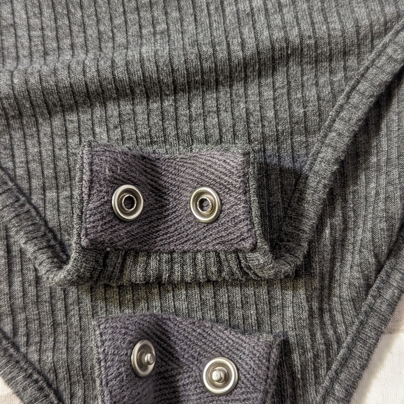 Grey Front Lace Bodysuit - Picture 2 of 4